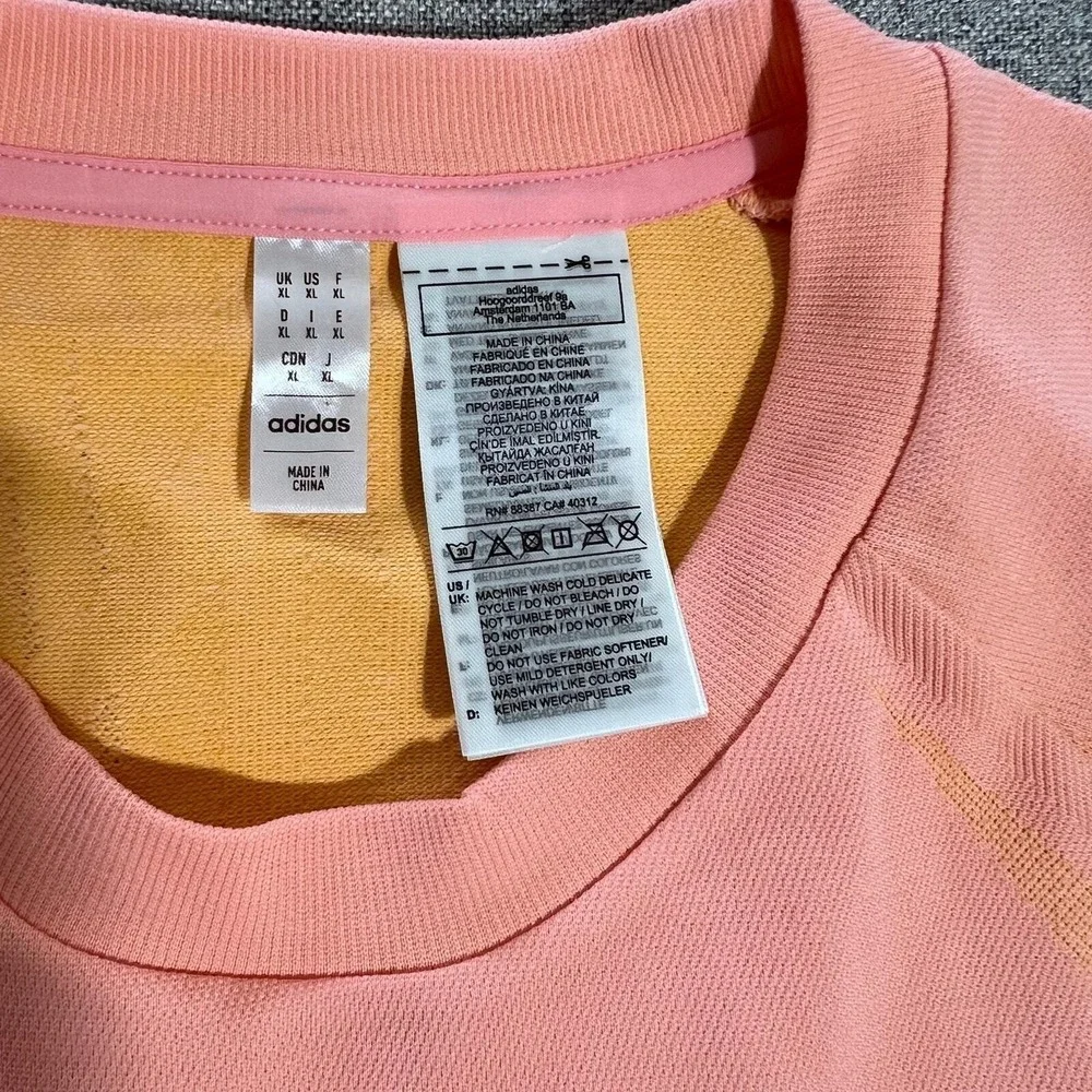 Adidas Shirt Men XL Pink Aeroready Knit Athletic